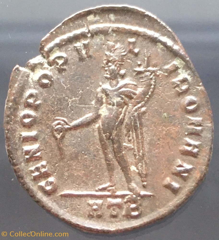 monnaies antiquite av jc ap romaines republicaines imperiales follis de maximien galere genio popvli romani htb