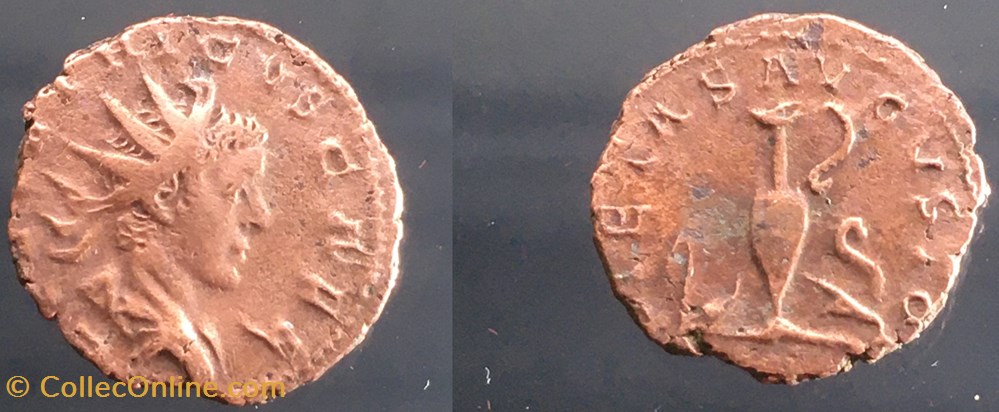 EG 306 - Antoninien de Tétricus 2 - PIETAS AVGVSTOR monnaie antiquite jc ap romaine republicaine imperiale eg 306 antoninien de tetricus 2 pietas avgvstor