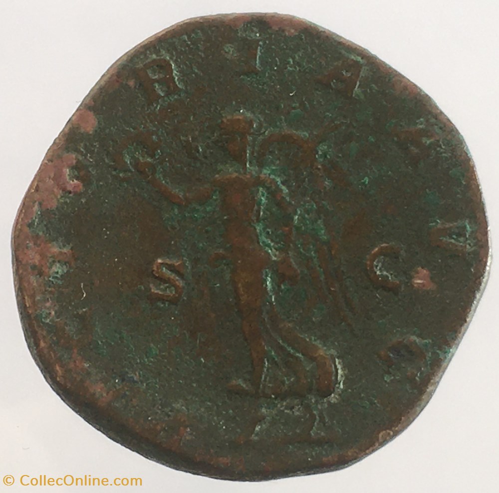 Briac 138 - Sesterce de Gordien III - VICTORIA AVG / S C monnaie antique jc ap romaine republicaine imperiale briac 138 sesterce de gordien iii victoria avg s c