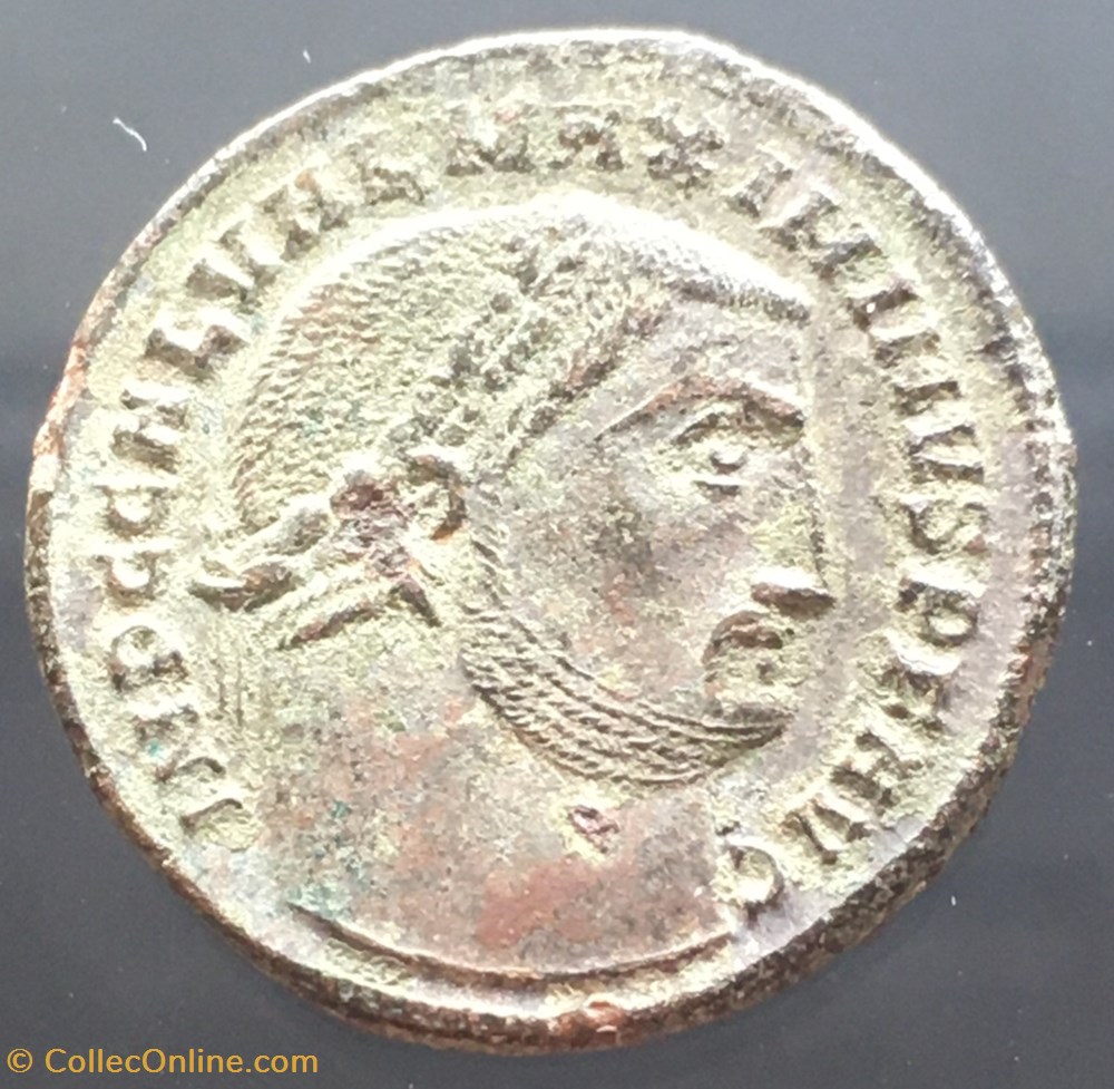 Follis de Maximin II Daia - GENIO IMPERATORIS / K / A P / ALE monnaies antiquite av jc ap romaines republicaines imperiales follis de maximin ii daia genio imperatoris k a p ale
