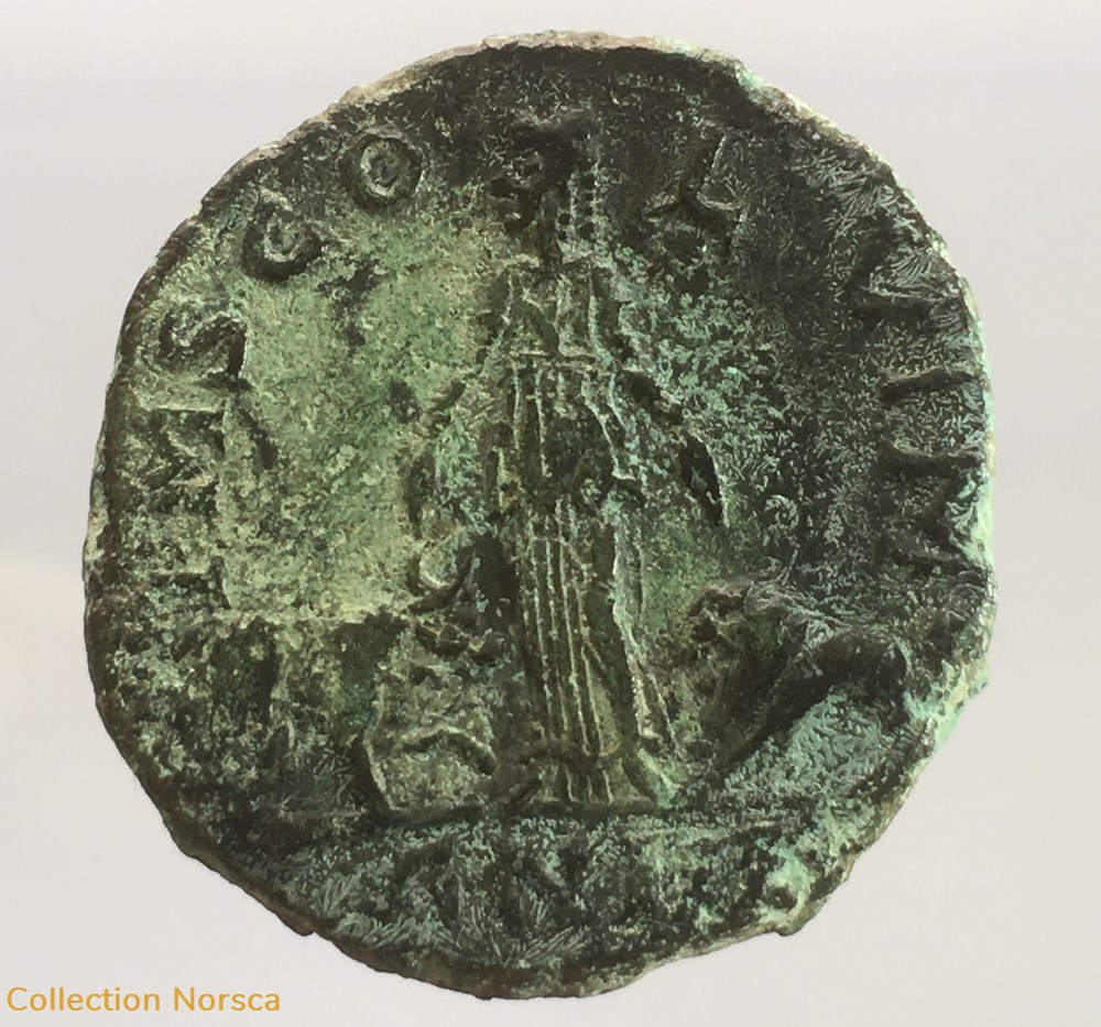 Sesterce de Gordien III - P M S COL VIM / AN III monnaie antique av jc ap romaine republicaine imperiale sesterce de gordien iii p m s col vim an iii