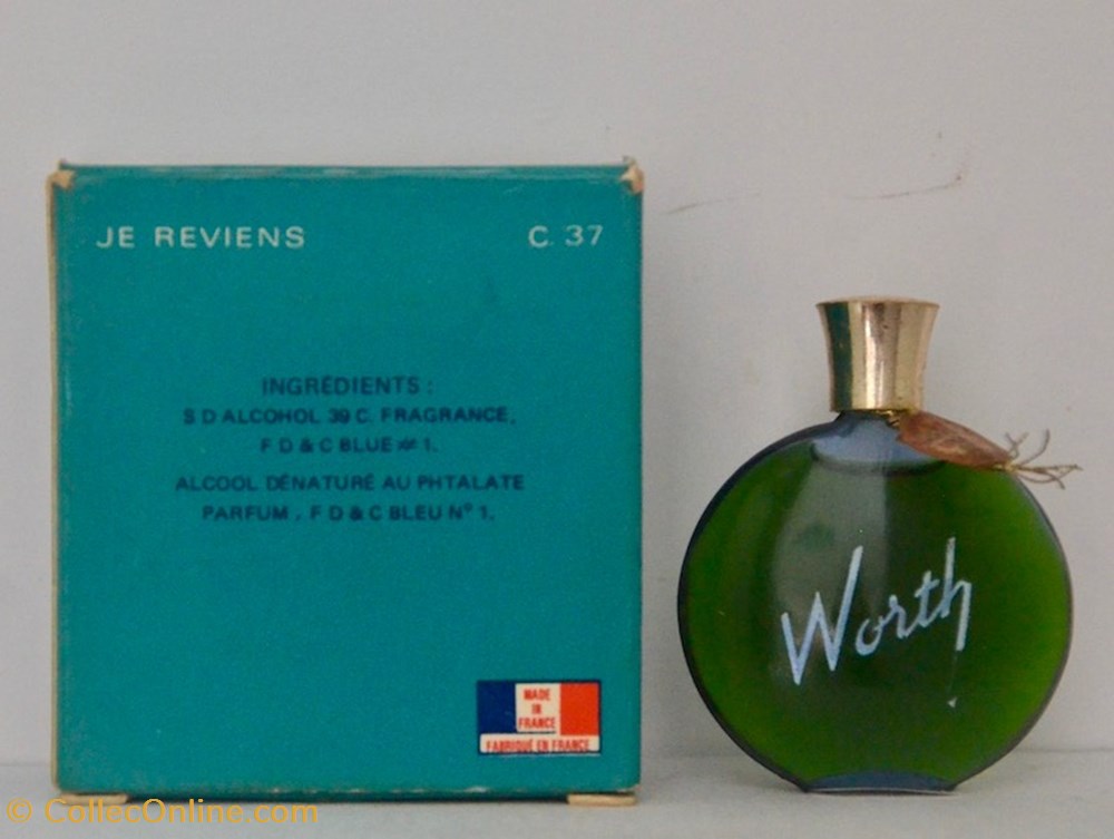 parfums beaute miniatures worth charles frederick je reviens le medaillon