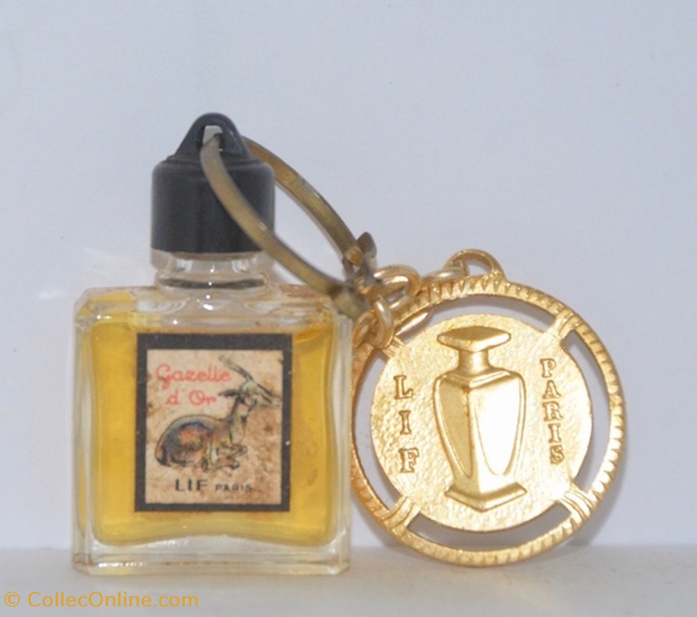 parfums beaute miniatures lif gazelle or porte cles