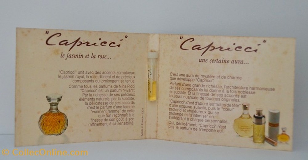 RICCI Nina - Capricci parfums beaute tigettes tubes ricci nina capricci
