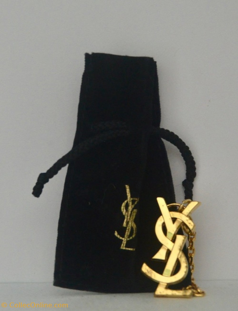SAINT-LAURENT Yves - YSL Porte-clés doré parfums beaute miniatures saint laurent yves ysl porte cles dore