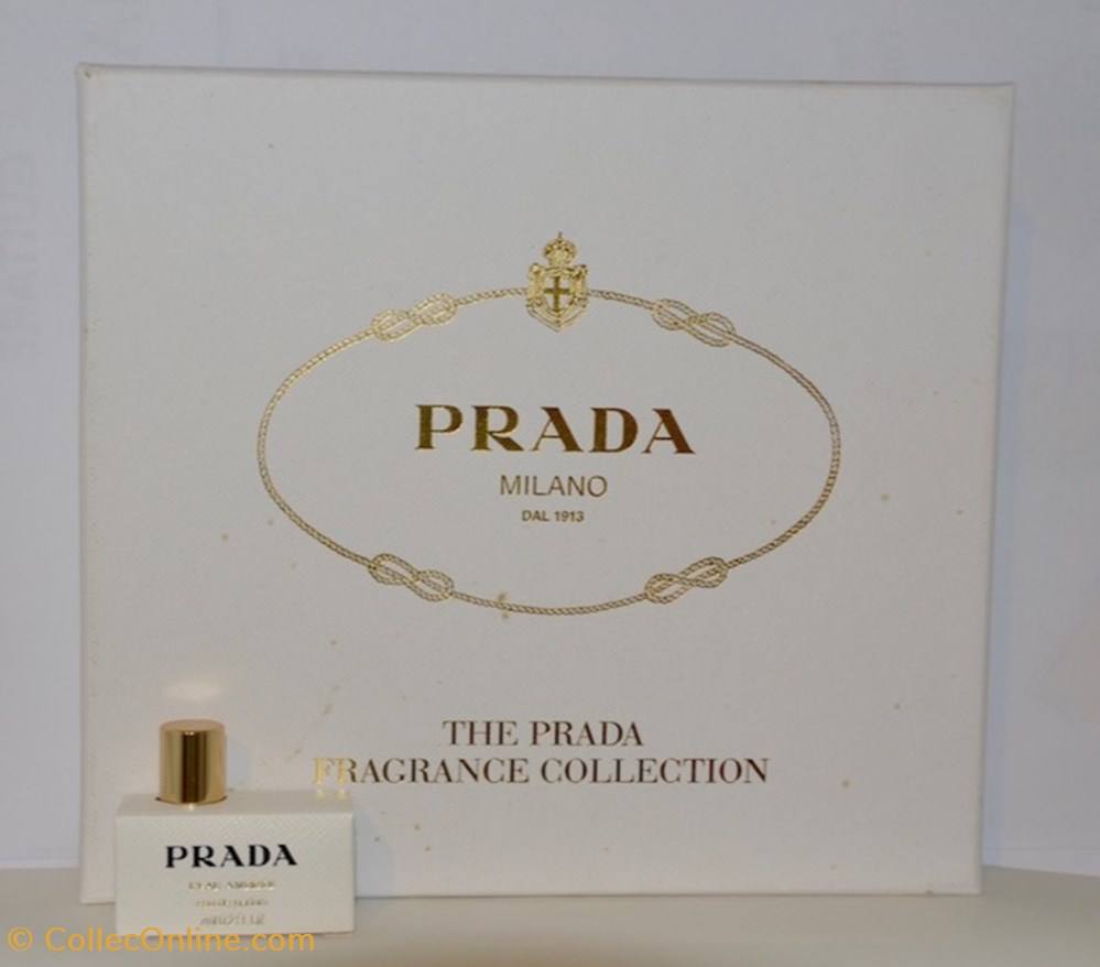 FRAFRANCE AND SKINCARE - PRADA Milano Coffret - L'Eau Ambrée parfums beaute miniatures frafrance and skincare prada milano coffret eau ambree