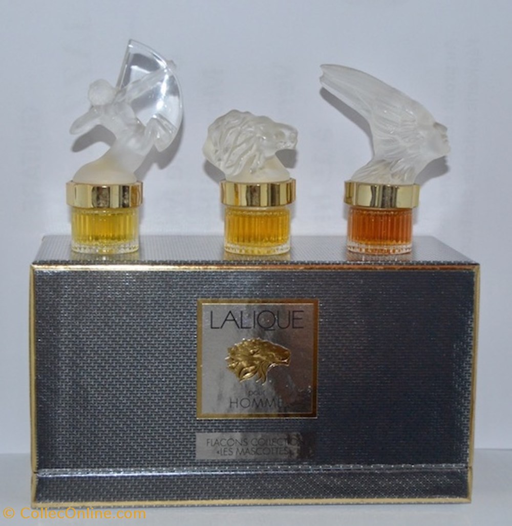 parfums beaute miniatures lalique rene lalique pour homme coffret les mascottes lion 98