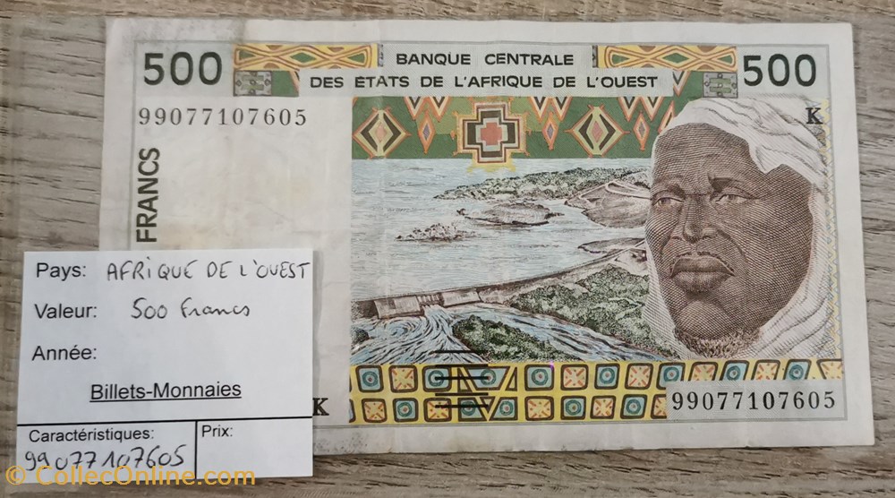 AFRIQUE DE L'OUEST - 500 Francs billets l afrique de ouest 500 francs