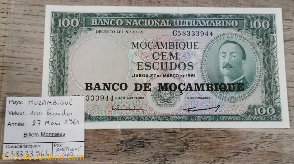 MOZAMBIQUE - 100 Escudos billets afrique mozambique 100 escudos