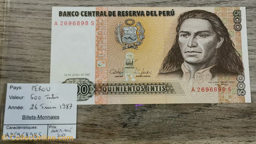 billets perou 500 intis