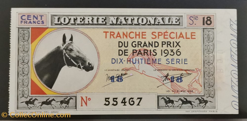 Billet de Loterie Nationale vieux papiers billets billet de loterie nationale