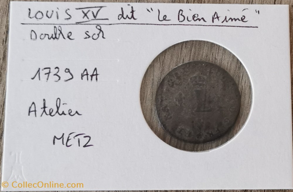 monnaies europe medievale a france royales louis xv double sol 1739