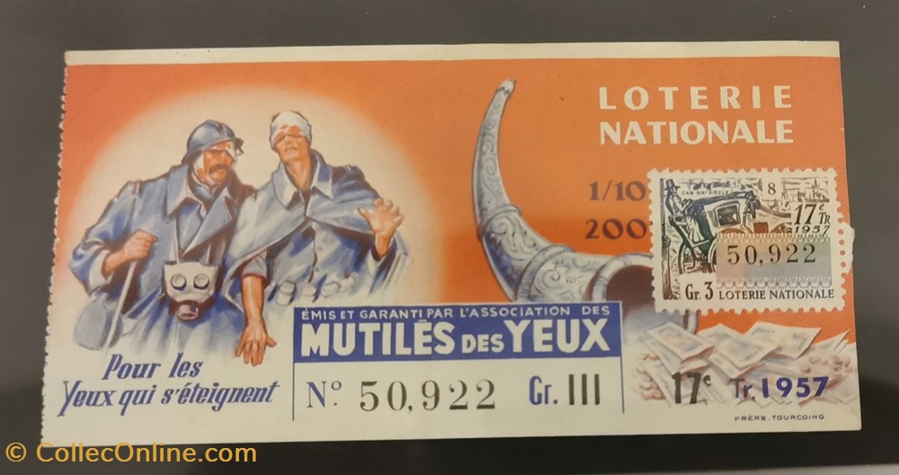 Billet de Loterie Nationale vieux papiers billets billet de loterie nationale