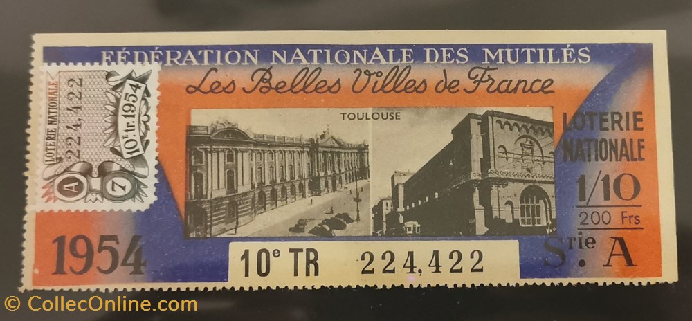 vieux papiers billets billet de loterie nationale