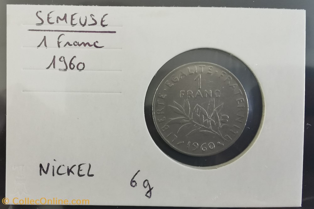 SEMEUSE 1 franc 1960 monnaie france moderne semeuse 1 franc 1960