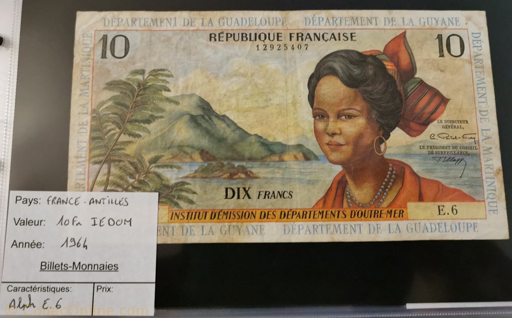 billet oceanie territoire francai du pacifique 10 francs iedom