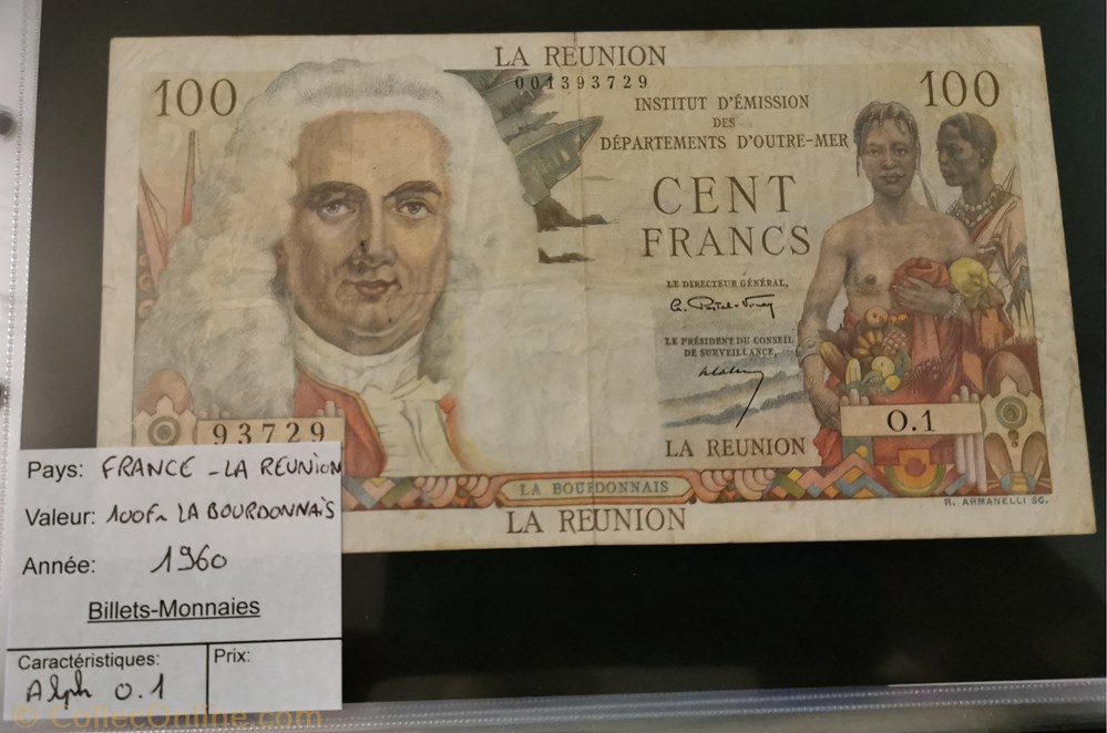 billet oceanie 100 francs la reunion