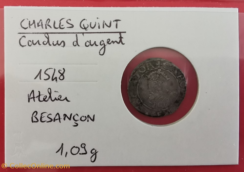CHARLES QUINT Carolus d'argent 1548 monnaie france royale charles quint carolus argent 1548