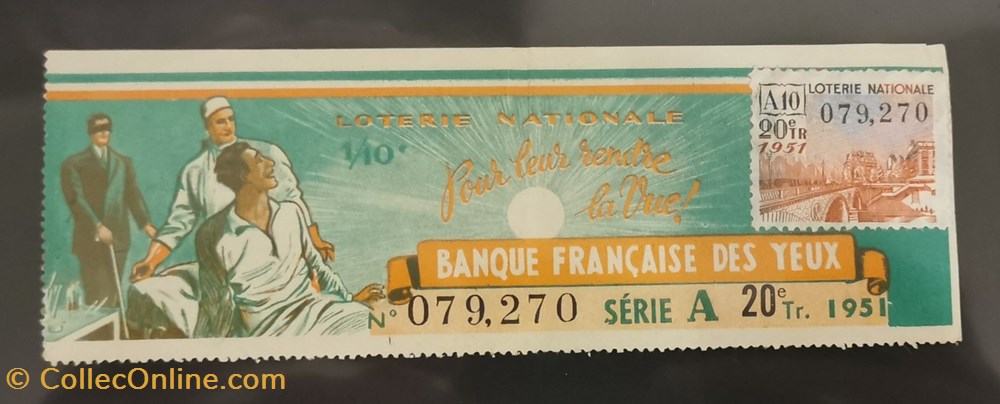 vieux papiers billets billet de loterie nationale
