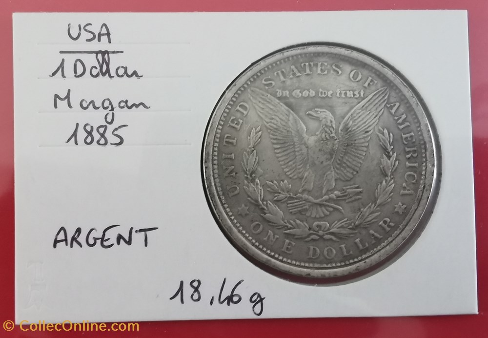 USA 1 dollar Morgan1885 monnaie monde etat uni usa 1 dollar morgan1885