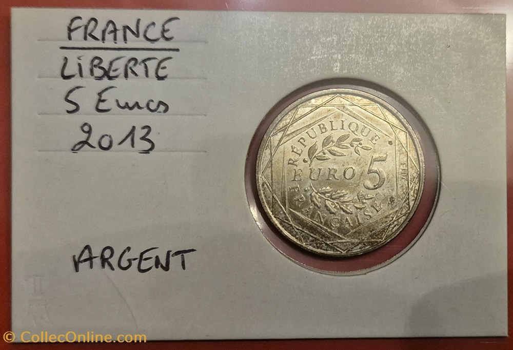 monnaies france 5 euros liberte 2013