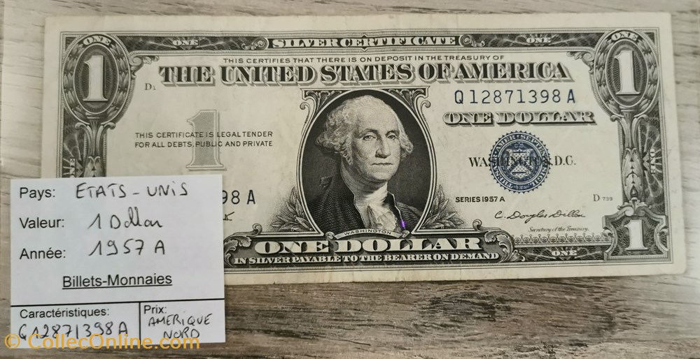 USA - 1 dollar billets amerique du nord etats unis usa 1 dollar