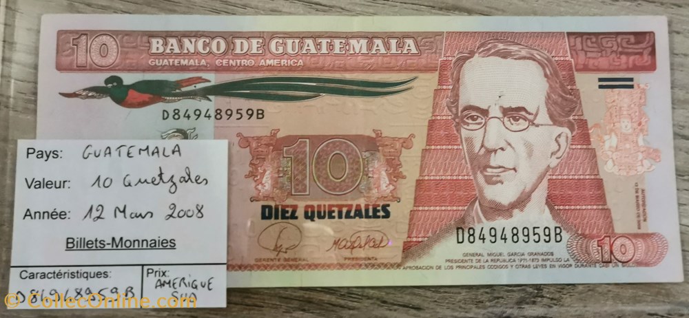 billets amerique centrale caraibes guatemala 10 quetzales
