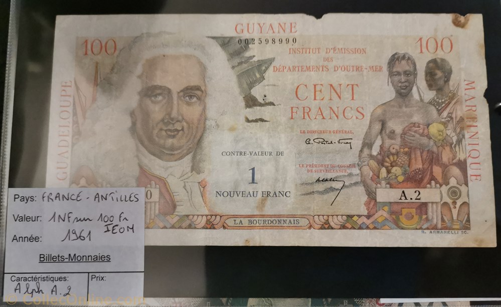 1 NF sur 100 francs IEDOM billet oceanie territoire francai du pacifique 1 nf sur 100 francs iedom