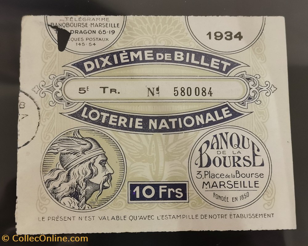 Billet de Loterie Nationale vieux papiers billets billet de loterie nationale