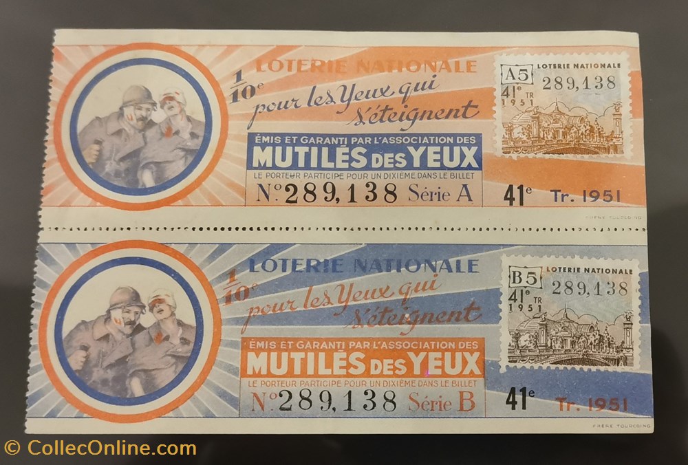 Billet de Loterie Nationale vieux papiers billets billet de loterie nationale
