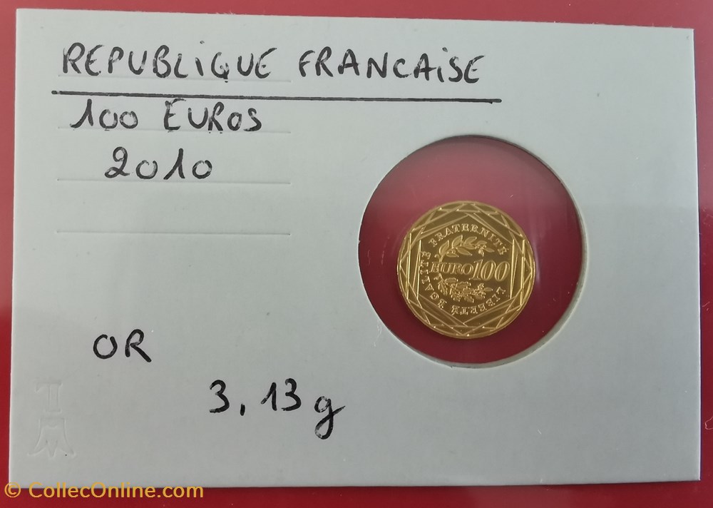 100 euros OR 2010 monnaie a 100 euros or 2010