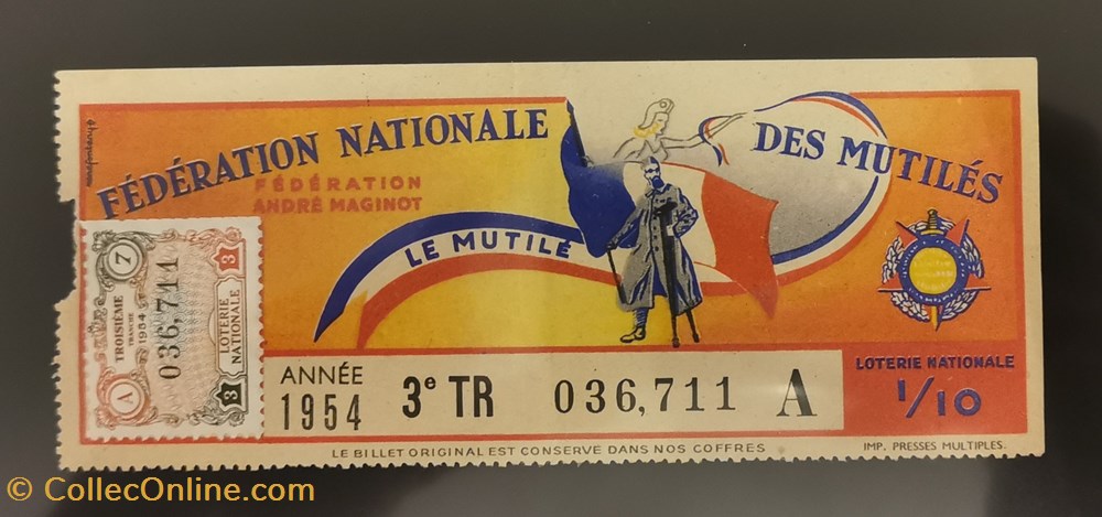 Billet de Loterie Nationale vieux papiers billets billet de loterie nationale