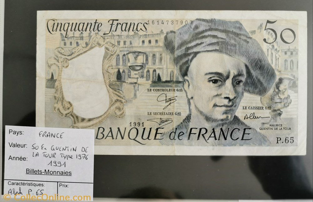50 francs Quentin de la Tour billet europe france 50 francs quentin de la tour