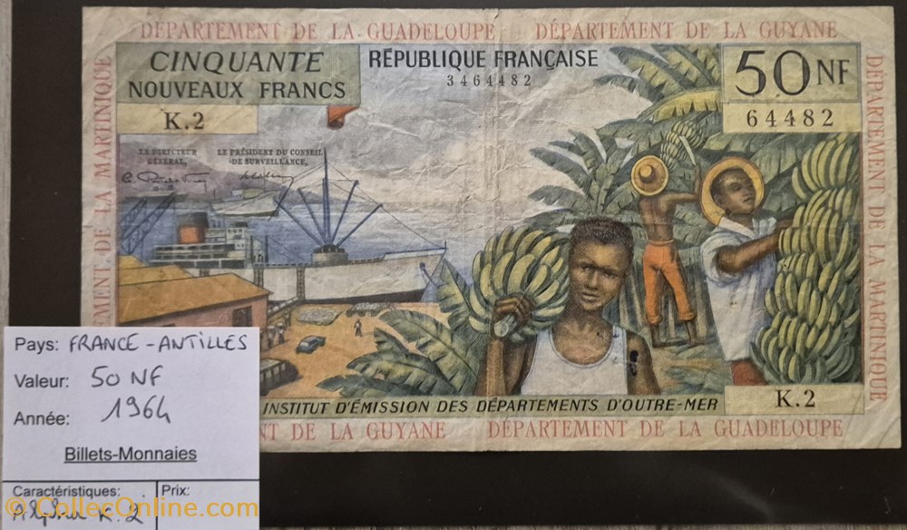 50 NF Antilles 1964 billets amerique centrale et caraibes 50 nf antilles 1964