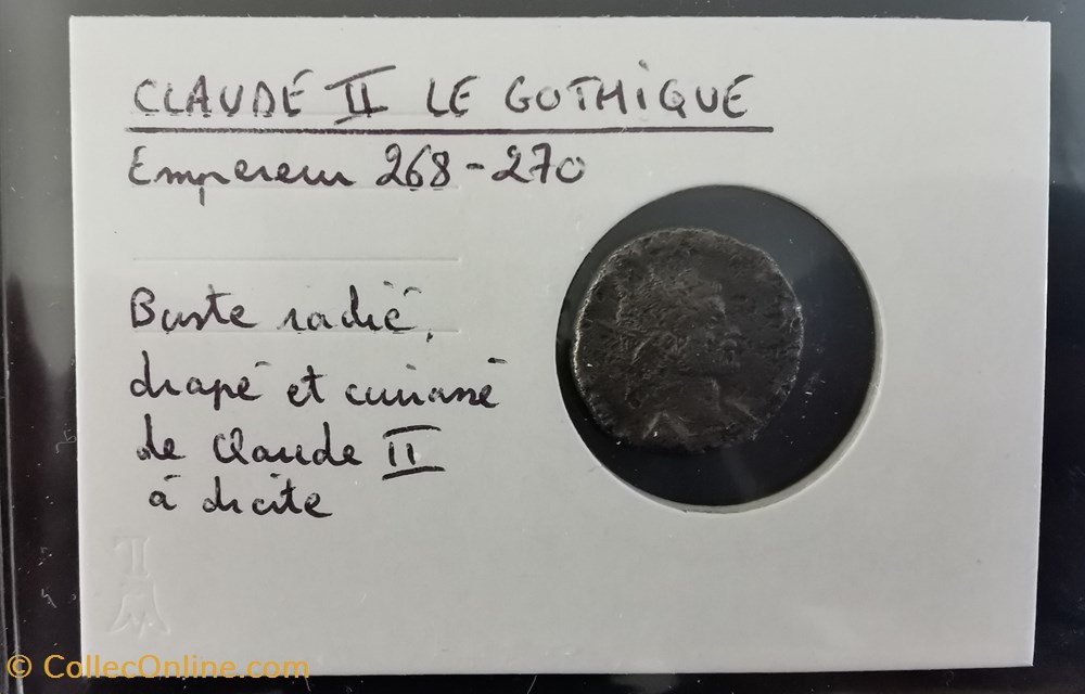 monnaie antique av jc ap romaine republicaine imperiale claude ii le gothique 268 270