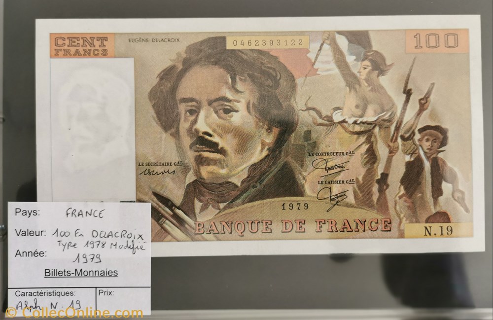 100 Francs Delacroix 1979 Alpha V.21-785817 