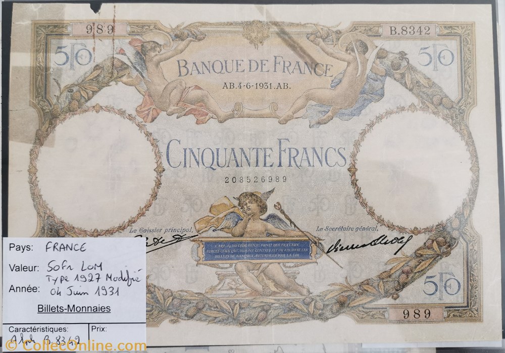 billet europe france 50 francs lom