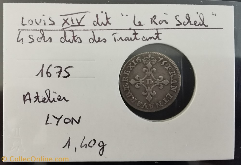 monnaie france royale louis xiv 4 sols dit des traitants 1675