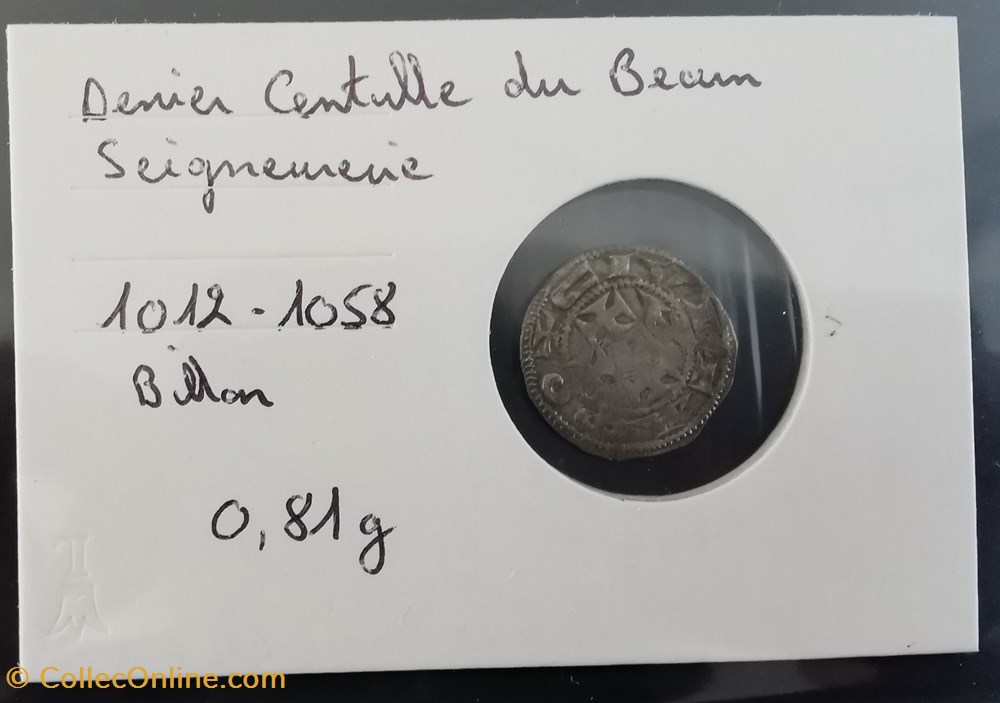 Denier Centulle du Béarn 1012-1058 monnaie france feodale denier centulle du bearn 1012 1058