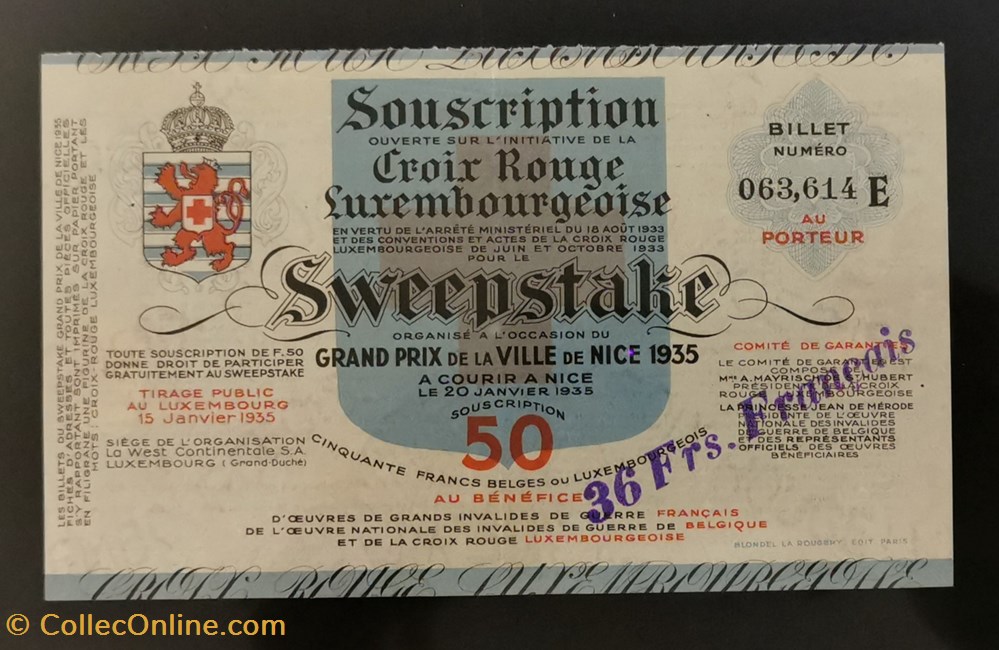 Billet de Loterie Nationale vieux papiers billets billet de loterie nationale