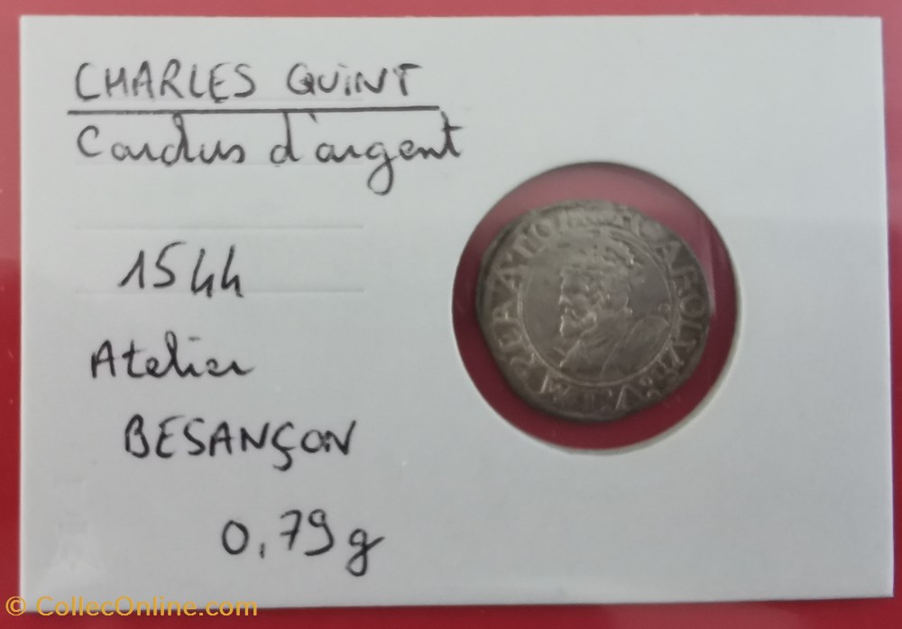 CHARLES QUINT Carolus d'argent 1544 monnaie france royale charles quint carolus argent 1544