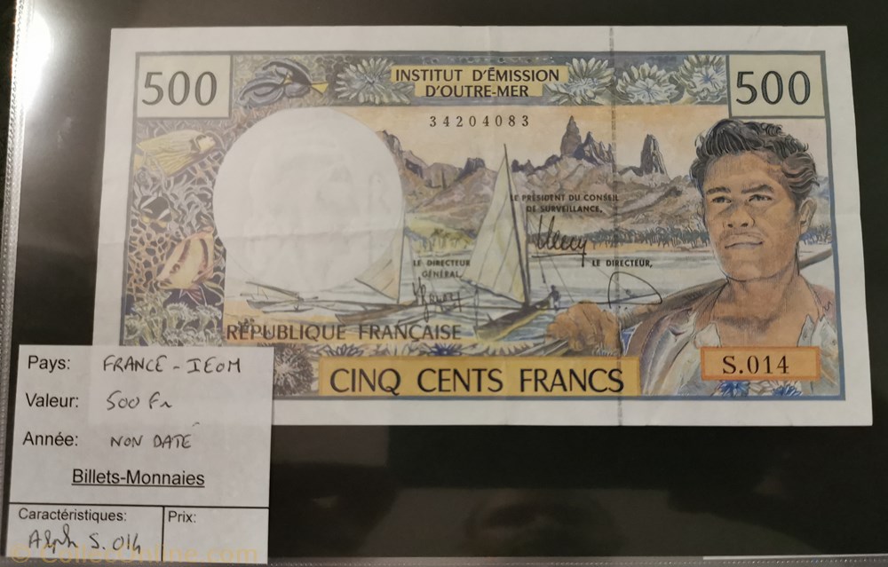 500 francs IEDOM billet oceanie territoire francai du pacifique 500 francs iedom