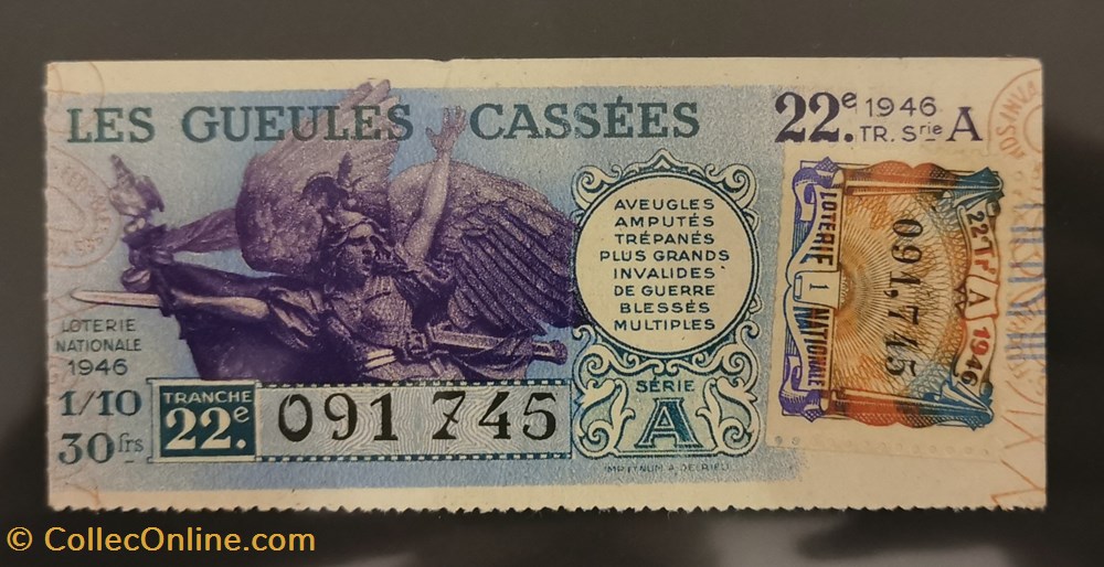 Billet de Loterie Nationale vieux papiers billets billet de loterie nationale