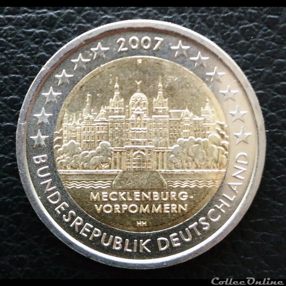 Allemagne 2007 "Présidence du Mecklembourg-Poméranie occidentale au Bundesrat" - A + D + F + G + J 5 monnaie euro allemagne 2007 presidence du mecklembourg pomeranie occidentale au bundesrat a d f g j