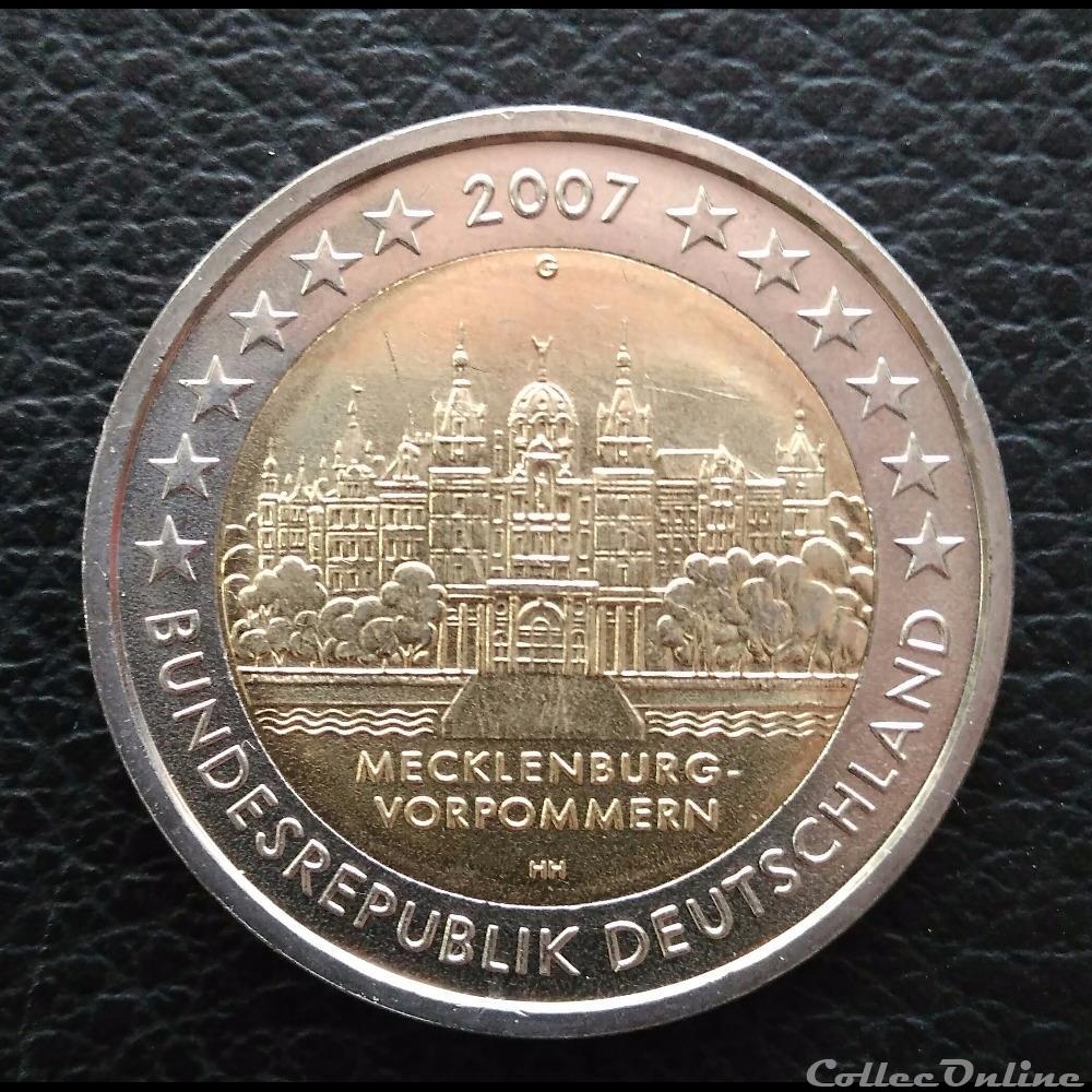 Allemagne 2007 "Présidence du Mecklembourg-Poméranie occidentale au Bundesrat" - A + D + F + G + J 3 monnaie euro allemagne 2007 presidence du mecklembourg pomeranie occidentale au bundesrat a d f g j