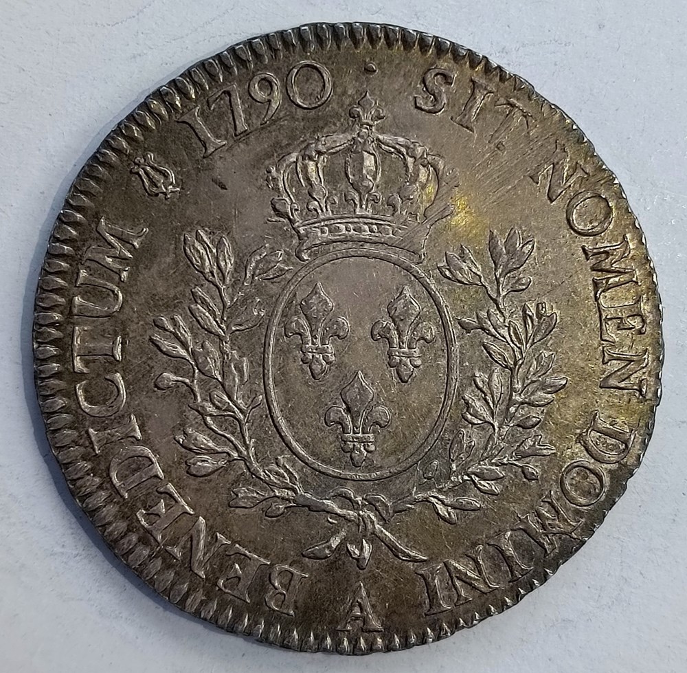 monnaies europe medievale france royales ecu 1790 a aux branches olivier