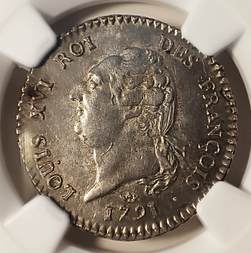 monnaies europe medievale france royales 15 sols 1791 m au genie ms63