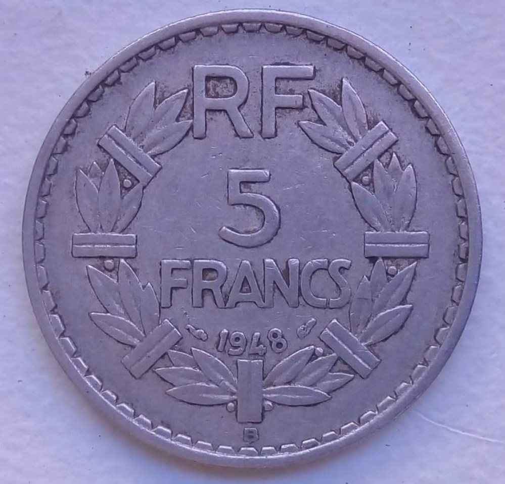 5 francs 1948 B fermé monnaies monde france 5 francs 1948 b ferme