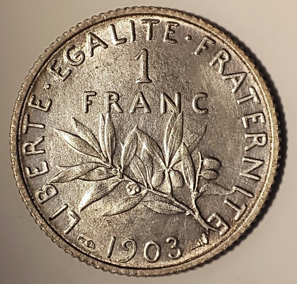 1 franc 1903 monnaies monde france 1 franc 1903