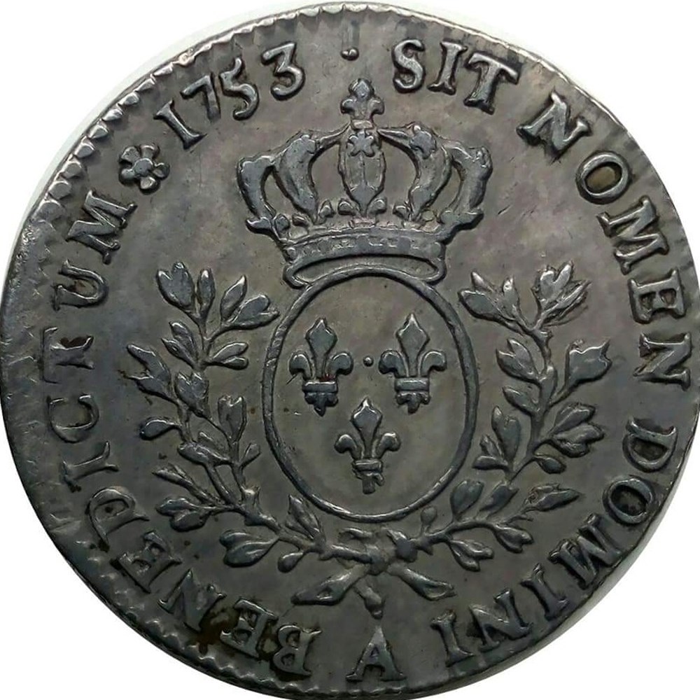 1/5 écu 1753 A au bandeau monnaies europe medievale france royales 1 5 ecu 1753 a au bandeau